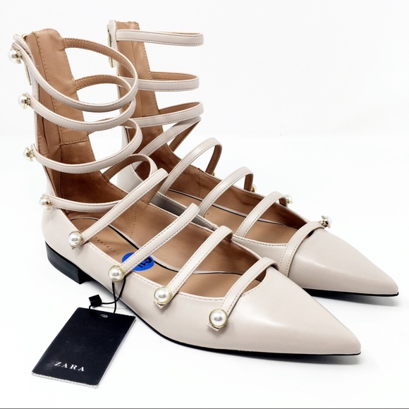Zara Shoes - NWT Zara Strappy Pointed Flats